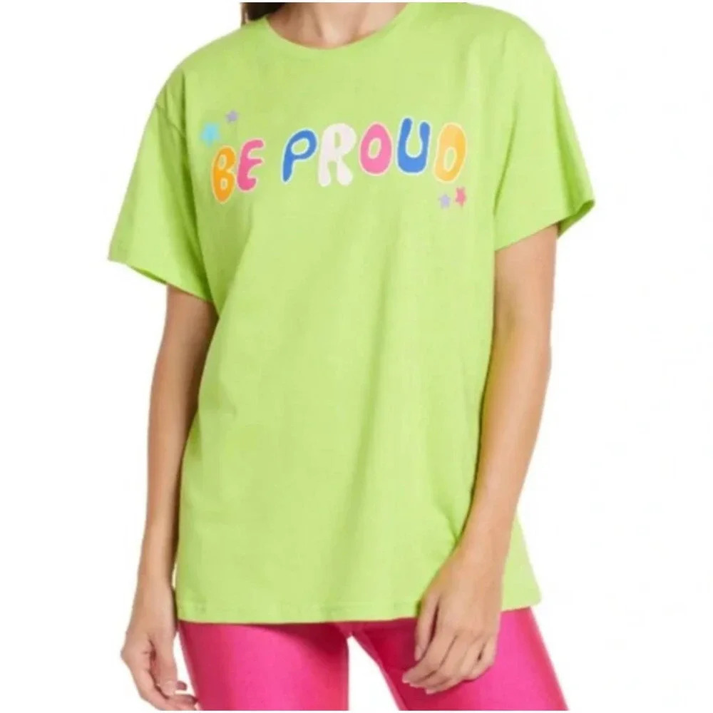 BP Women's Plus Size 3X Neon Green Be Proud Basic Tee Shirt NWT v6x